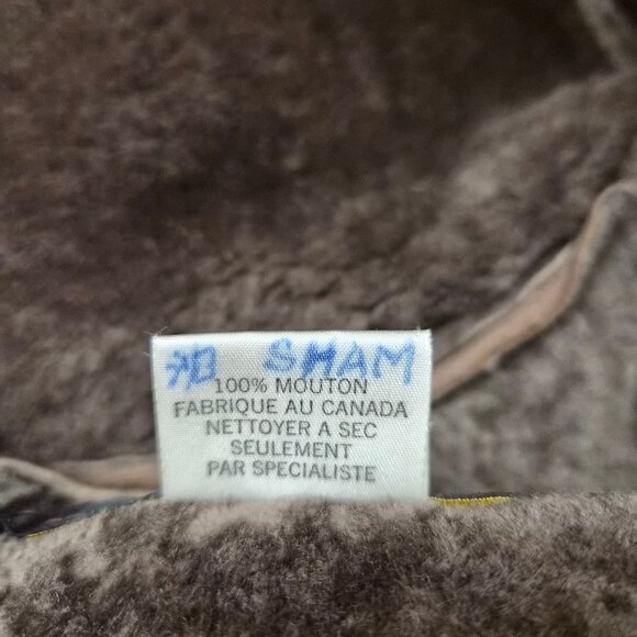 VTG Shearling Coat – Suede Outer, Shearling Collar & Cuffs 2 Pockets Canada - Picture 8 of 8